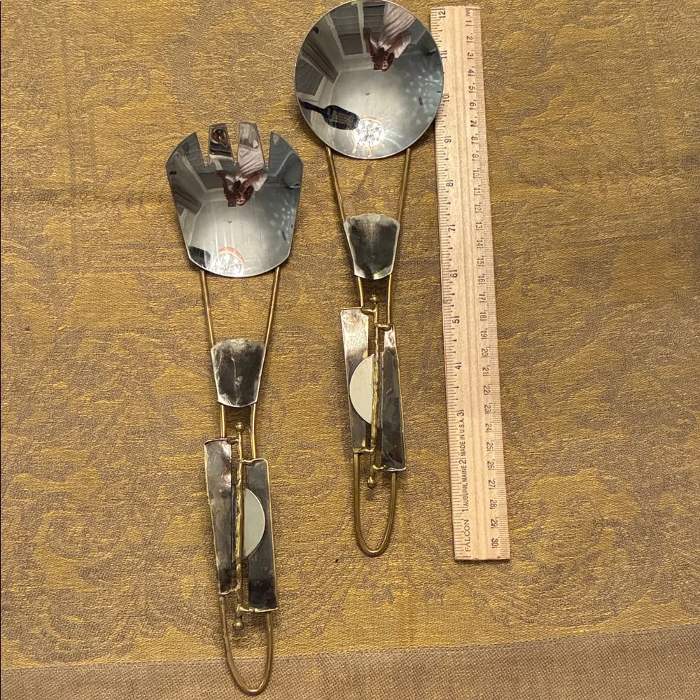 Vintage Mid -century Modern Salad Servers